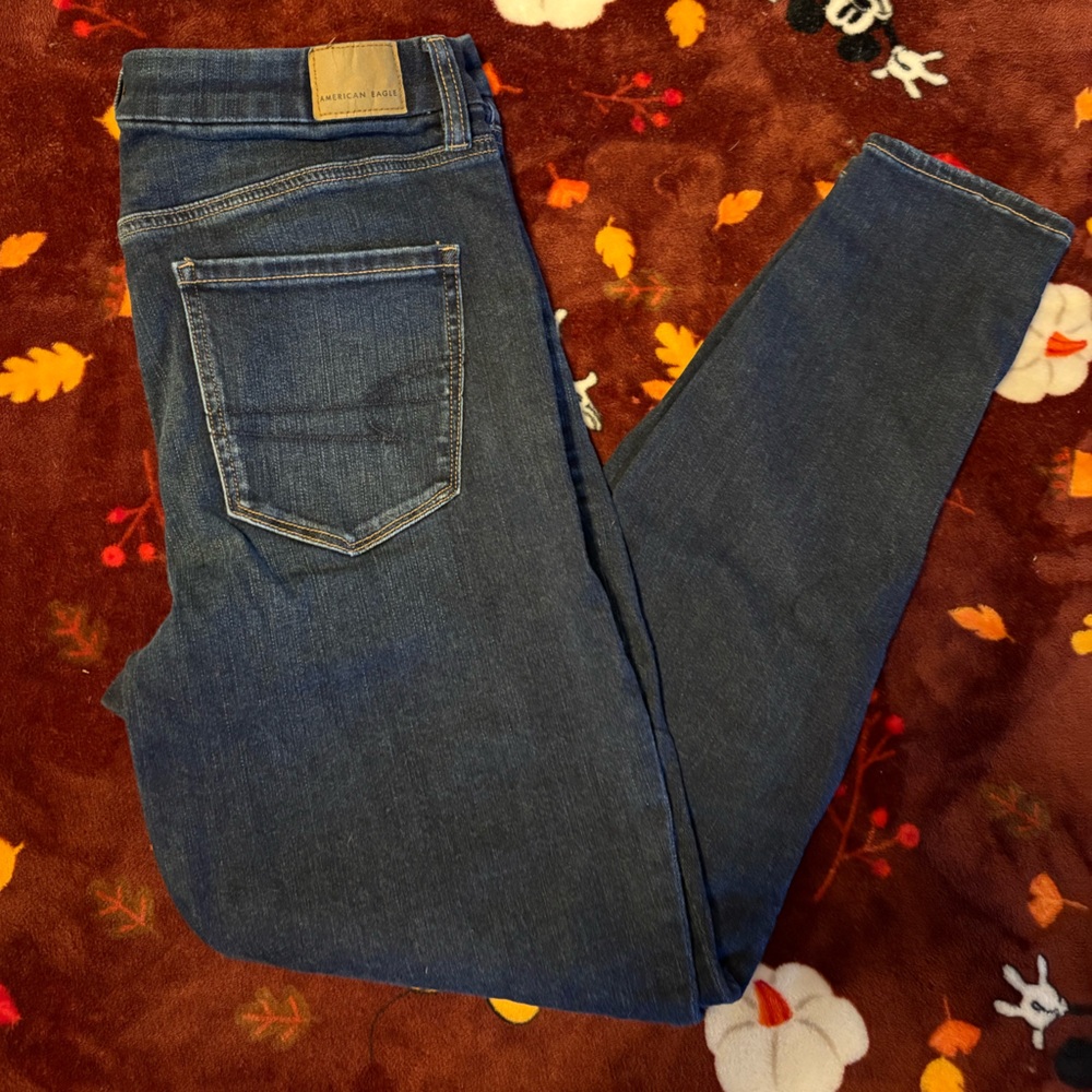 American Eagle Outfitters Women's Skinny Jeans - Dark Blue